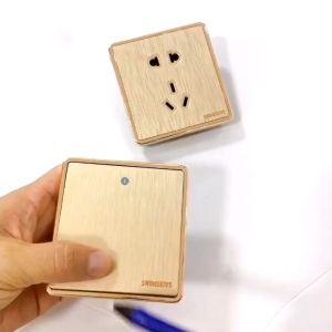 Sakelar Lampu Emas Gold Grey Brushed 1/2/3 Gang Electrical Switch