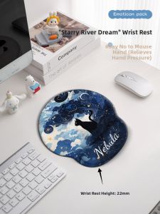 KALLDUN | Cute Cartoon Stary Night Wrist Rest Mouse Pad