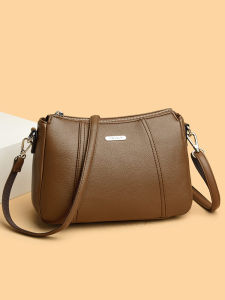 กระเป๋าสะพายข้างหนังขนาดใหญ่สำหรับผู้หญิง กระเป๋าสะพายข้างแบบสะพายไหล่ข้างเดียวสำหรับคุณแม่ช่วงวัยกลางคนและผู้สูงอายุ กระเป๋าถือแบบลำลอง