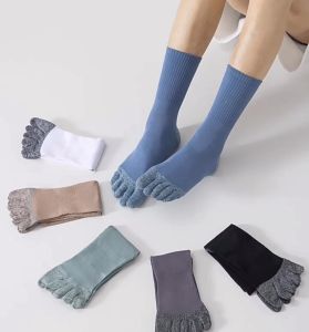 🎪 MEN’S LIGHTWEIGHT FIVE FINGER SOCKS LELAKI 🎪 NEW ARRIVALS MEN ANTI SLIP COTTON CREW TOE SOCKS STOKIN 5 JARI 🎪