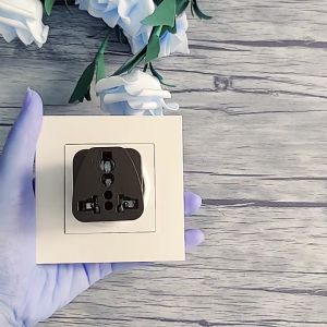 Over Steker Sambungan Colokan Listrik Universal Kaki 3 ke Kaki 2 Bulat | Adaptor Travel Converter Internasional UK US AU to EU Plug