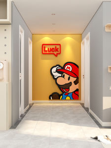 Mario Bedroom Background Doorway Corridor Entrance Decoration Room Layout Wall Stickers Childrens Room Creative Products