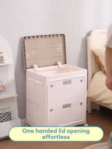 NewTide 150L Large Capacity Storage Box For Toys Foldable Durabox Household With Wheels Plastic Clothes Orgenizer