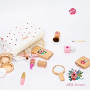 Bộ Đồ Chơi Trang Điểm Giả Bằng Gỗ Cho Bé Gái Đồ Chơi Mô Phỏng Mỹ Phẩm Đồ Chơi Làm Tóc Quà Tặng Cho Trẻ Mẫu Giáo
