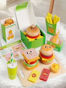 Đồ Chơi Thực Phẩm Burger Fries Nhà Trẻ Đồ Chơi Giáo Dục Cho Trẻ Từ 2-6 Tuổi Bé Trai Bé Gái Đồ Chơi Giáo Dục Tương Tác Cha Mẹ Trẻ Em