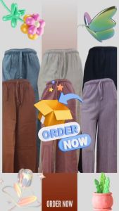 Celana Kulot Knit Hornet Wanita Panjang Pakai Tali Serut
