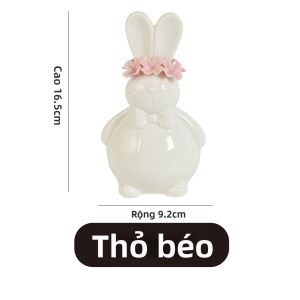 FENGBAI | Trang Trí Gốm Thỏ Handmade Dễ Thương