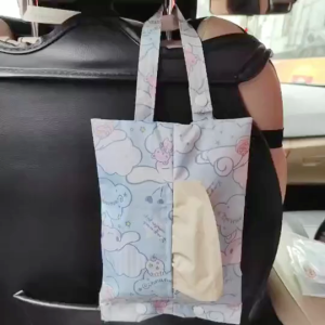 🧻 สุดแสนจะน่ารัก ซองใส่ทิชชู่ลายการ์ตูน มีที่แขวนในตัว สำหรับทิชชู่ห่อเล็ก ขนาด 26*18 cm