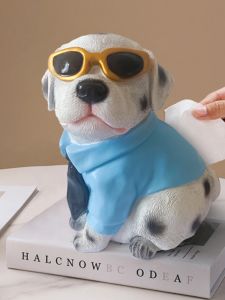 Online Influencer Cute Puppy Paper Extraction Box Dining Table Home Tissue Box Living Room Creative and Slightly Luxury Nordic Simple Decoration