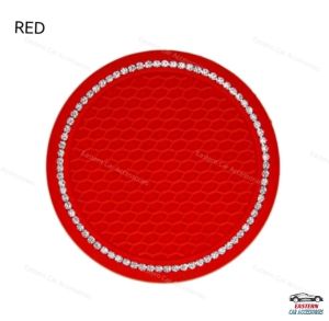 1pcs Bling Diamond Cup Coaster Anti Slip Drink Mat Dash Mat Cup Mat Car Dashboard Pad