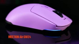 Chuột Không Dây Siêu Nhẹ NexusClick GW24 62g Ba Chế Độ 8000DPI 45IPS Đèn Nền RGB 15G Cảm Biến PAW3104 Chuột Chơi Game E-Sports