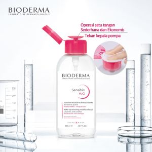 Bioderma Sensibio H2O Micellar Water 500ml with Pump Pembersih Make Up Bioderma air misel 100% Ori