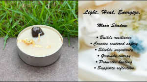 Tea Light Crystal Scented Candle - Healing - Wishing - Energy - Verdant Rise || Lilin Wangi Kristal || 茶灯水晶香薰蜡烛 - 疗愈 - 祈愿 - 能量