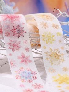 Silent Snowfall Matte Sand Glitter Tape for Journaling Decoupage DIY Decor Material Sticker Beautiful Day A253 Office Supplies