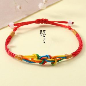 Vòng Tay DIY Dệt Thủ Công Bằng Vàng Cứng Có Thể Đeo Hạt Trang Sức Phong Cách Dân Tộc Bán Thành Phẩm Không Cần Tự Làm