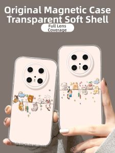 CIJING | Soft Full-protection Transparent Cat Animal Cartoon Case