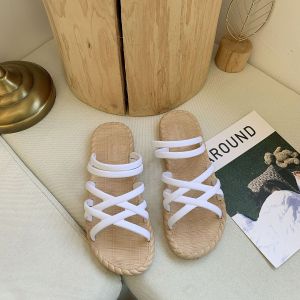 Two-Way Wear Roman Sandals Womens Outdoor Summer French Style Beach Shoes Fairy Wind Matching Skirts Sea Side Slippers