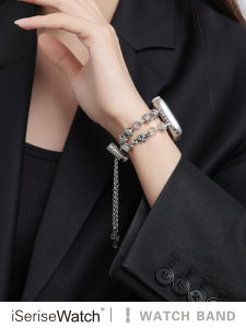 สายนาฬิกา Apple Watch สายโซ่โลหะ สายคล้องข้อมือผู้หญิง สายคล้องข้อมือแบบย้อนยุค Ultra Premium สำหรับ Apple Watch S8 SE 41mm 42mm