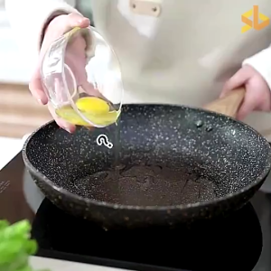 4 Hole Wooden Omelet Pan Burger Non-Stick Pancake Maker Frying Cooking Pot Stove Breakfast Egg Pan