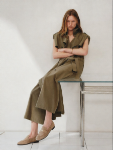 MO&Co. | Lightweight Thin Cotton Dress with Belt Summer