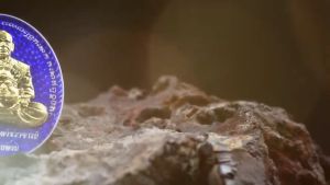 เหรียญบรมครูรุ่นแรกพระราชมงคลวัชราจารย์หลวงพ่อพัฒน์วัดห้วยด้วน เนื้อทองสัตตะลงยาแดง ทุกเหรียญมีโค้ดและหมายเลข 204