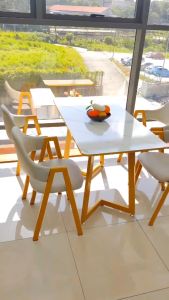 120CM Nordic Dining Table Set 4/6 kerusi meja makan  Coffee Table Long Table