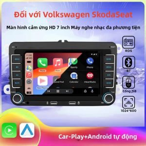 Đầu Phát Media Ô Tô 7 2 DIN HD Với RDS Airplay CarPlay Android Auto Stereo Audio Dành Cho Volkswagen Seat Skoda Passat Golf Polo