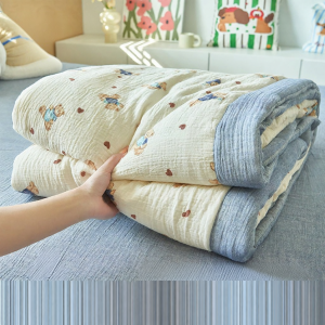 MINGSHA | Washable Cotton Summer Quilt 4-Piece Set