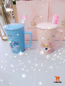 VTOM Unicorn Creative Cute Coffee Cup Mug Doorgift Festival Present For Girl (Pink / Blue Color) Surprise Birthday Gift For Girls Daughters Gifts Box