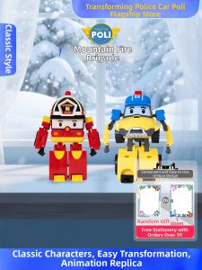 Robocar Poli | Transformable Fire Truck and Ambulance Set 4 Inches