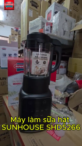 Máy làm sữa hạt đa năng 1.75L SUNHOUSE SHD5266 cối thủy tinh 800W xay 900W nấu - Hàng chính hãng