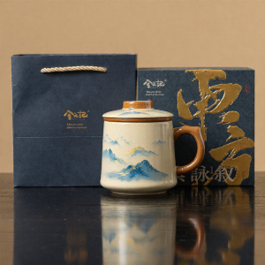 XIYUANJI | Separate Water Tea Cup With Lid Ceramic