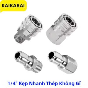 Bộ Phụ Kiện Máy Rửa Áp Lực Kết Nối Nhanh 1/4 Inch Bộ Chuyển Đổi Nam Sang Nữ Bằng Thép Không Gỉ Có Ren Bên Trong Và Bên Ngoài