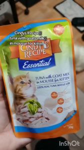 70g Cindy Recipe Essential All Stages Adult Kitten Cat Cats Wet Food Pouch Nutritious Pet Meal