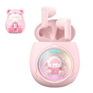 ONIKUMA | ONIKUMA T302 TWS Wireless Earbuds Bluetooth 5.3 Cute Pet RGB Light In Ear Earphones ENC Call Waterproof For Music Sport Gaming