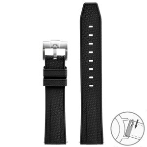 Soft FKM Strap for Omega X Swatch MoonSwatch for Seamaster 300 Quick Release Sport Fluoro Rubber Watch Band 19mm 20mm 21mm 22mm