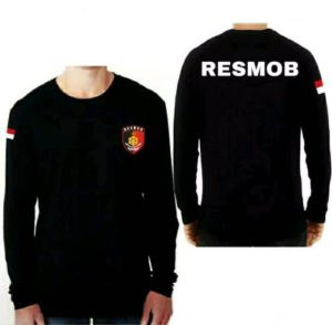 Kaos Katun Pria Lengan Panjang Baju Resmob Atasan Cowok Desain Sablon Kaos Oblong Dewasa Distro