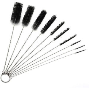 10Pcs Utility Nylon Stainless Steel Straw Brush Cleaner Baby Bottle Tube Pipe Small Long Cleaning