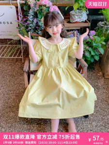 Princess Style Cotton Summer Dress for Girls Childrens Fashionable New Arrival 2025 Breathable Comfortable Cotton Skirt