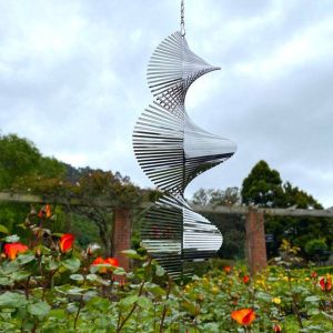Helix 3D Wind Spinner Metal Garden Spinners Outdoor Yard Ornaments Hanging Decor