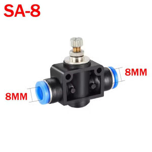 SA4/6/8/10 Pneumatic Airflow Regulator 4-12mm Od-Hose Tube Gas Flows Adjust Valves Airs Speed Controller Fitting For Sprayers