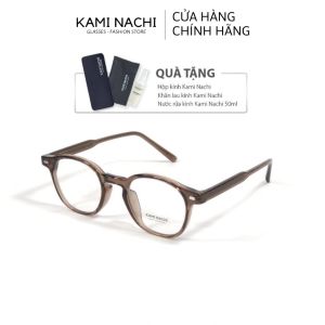 Gọng kính Acetate dáng tròn có tròng chống Ánh Sáng Xanh KAMI NACHI phong cách hiện đại HN