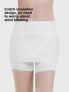 AIMO | Womens Safety Pants Invisible Seamless Anti-Light Pure Cotton Antibacterial Thin Two-In-One Ladies Base Layer Shorts