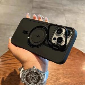 TAOYUNXI | Luxury Flip Up Lens Kickstand For Magsafe Magnetic Phone Case For iPhone 15 16 14 13 12 17 Pro Max Air Shockproof Holder Cover