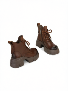JESSICA SOPHIA | Genuine Leather Foamed Vintage Style Boot