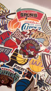 NBA Basketball Team Logo Old School Vinyl Stickers