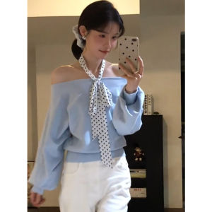 YUEZHONGWEI | Off-Shoulder French Style Sweater