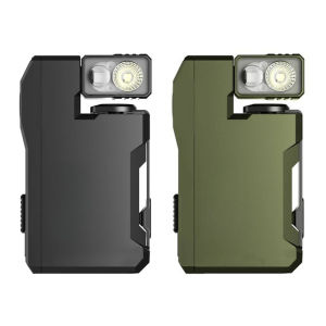 Flat Pocket Flashlight with RGB Light Mini Flashlight 180  Rotating Head Pocket Mini Light for Outdoor Home Emergencies
