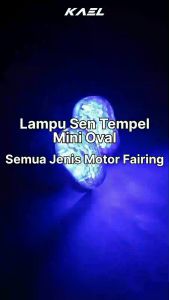 Lampu Sen Tempel Mini LED Semua Jenis Motor Fairing Ninja 250 300 R15 R15 R25 GSX 150 CBR R15 R25 Carbu Karbu Sein Oval Warna Blue Yellow Red White Putih Kecil Biru Kuning Merah