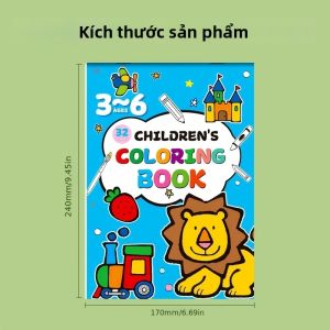 Sách Tô Màu Cho Trẻ Em 32 Trang Động Vật Trái Cây Giao Thông Vận Tải Chủ Đề Động Vật Biển Hình Vẽ Vui Nhộn Dành Cho Trẻ Em Sách Khai Sáng